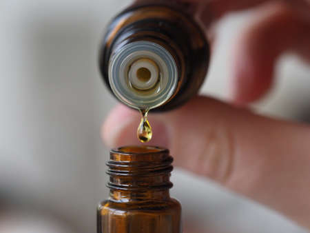 Belarus, Minsk, 2021. therapeutic grade essential oils at a health lectureのeditorial素材