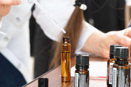 essential natural oil doterra bottles.Belarus, minsk, 2021