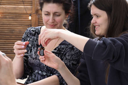 essential natural oil doterra bottles.Belarus, minsk, 2021