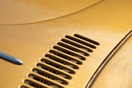 air intake grille on the body of a retro carの写真素材