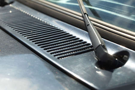 air intake grille on the body of a retro car