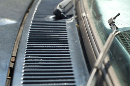 air intake grille on the body of a retro car