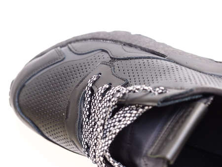 Adidas black leather sneakers for menのeditorial素材