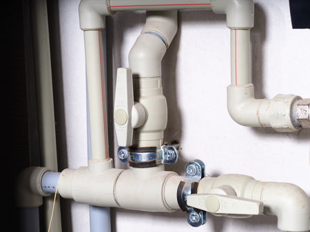 belarus, minsk, 2021.pipes and equipment of the heating system homeのeditorial素材