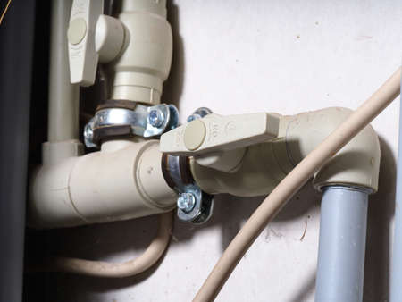 belarus, minsk, 2021.pipes and equipment of the heating system home