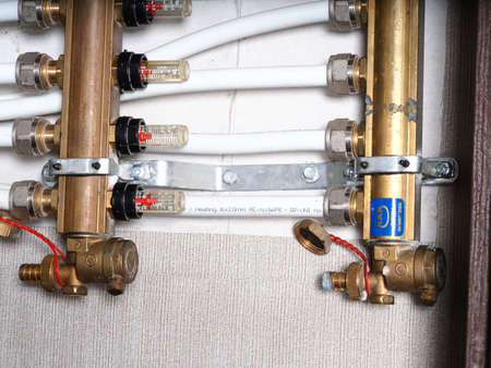belarus, minsk, 2021.pipes and equipment of the heating system home