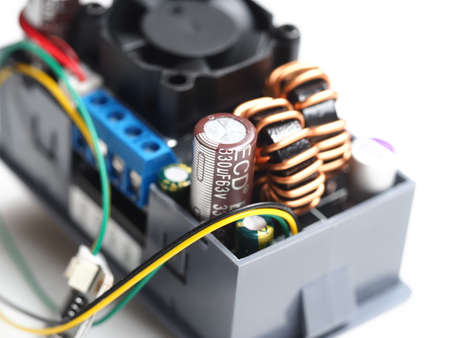 DC / DC buck converter. power module. Regulated power supply Voltmeter Ammeter