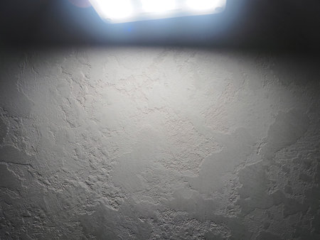 gray wall texture of antique decorative plasterの写真素材