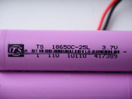 Close-up of a high-voltage cable with inscriptionsの写真素材
