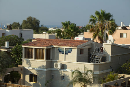 Houses in the old town of Sharm El Sheikh, Egyptの写真素材