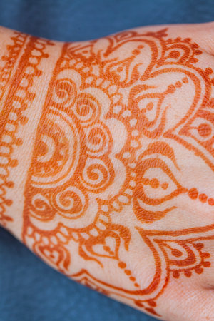 henna drawing mehendi artwork Indian cultureの写真素材