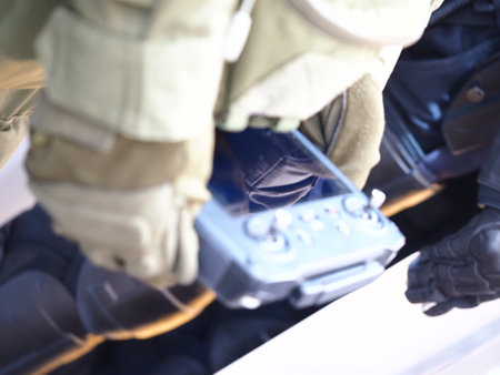 Detail of a man playing video games. Selective focus.の写真素材