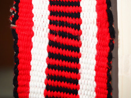 fragment detail of clothing pattern of the Belarusian costume