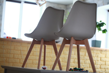 Modern chair in office, close up. Furniture and interior designの写真素材