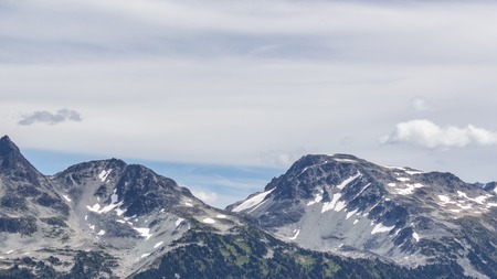 Top of the mountains in Whistler Coast Mountains, British Columbia, Canadaの写真素材