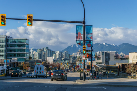 Vancouver Canada - April 2, 2017, View at Cambie Streetのeditorial素材