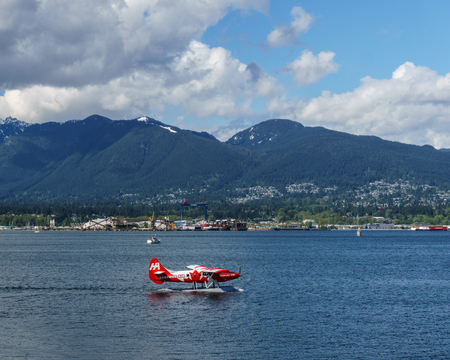 Vancouver, Canada - May 8 2017: Vancouver Harbour Flight Centre Seaplane Terminal on May 8, 2017...