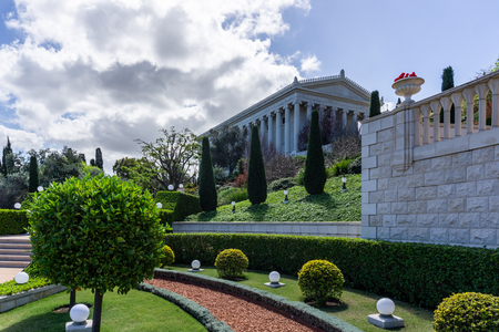 HAIFA, ISRAEL-MARCH 25, 2018: Bahai World Centre International Archives Buildingのeditorial素材