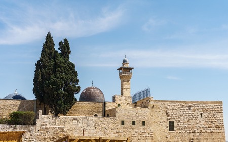 JERUSALEM, ISRAEL - April 2, 2018 Architecture of the old city