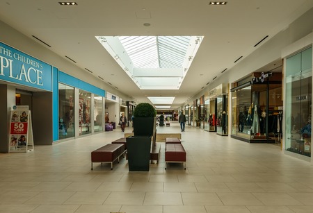 Langley, CANADA - November 14, 2018: interior view of Willowbrook Shopping Centreのeditorial素材