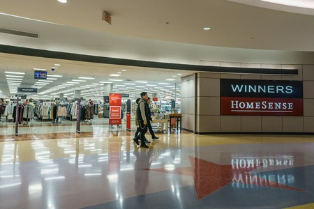 Burnaby, CANADA - September 20, 2018: interior view of Metropolis at Metrotown shopping mallのeditorial素材