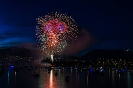 Celebration of Light team India perform fireworks in Vancouver July 27 2019の写真素材