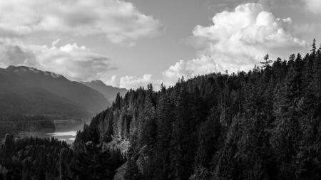 nature view from Brandywine Falls provincial park near Whistler British Columbia Canada.の写真素材