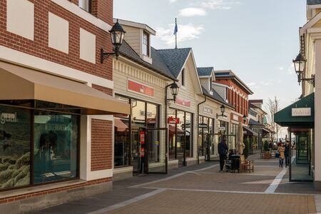 RICHMOND, CANADA - APRIL 10, 2019: outlet mall McArthurGlen Designer Outlet Vancouver Airport with famous brandsのeditorial素材