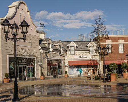RICHMOND, CANADA - APRIL 10, 2019: outlet mall McArthurGlen Designer Outlet Vancouver Airport with...