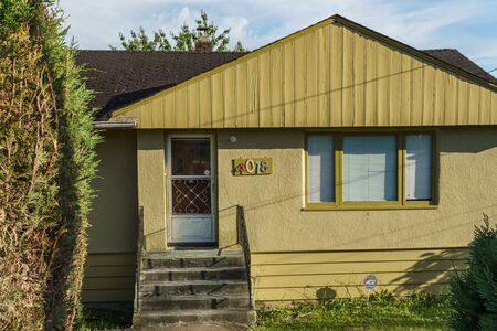 BURNABY, CANADA - JUNE 12, 2019: street view of quiet neighborhood in big city