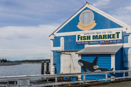 SIDNEY, CANADA - JULY 14, 2019: Alpine Sidney Spit Ferry famous tourist placeのeditorial素材