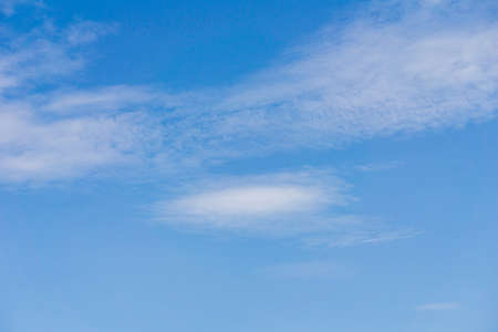 Beautiful white clouds on blue sky summer dayの写真素材
