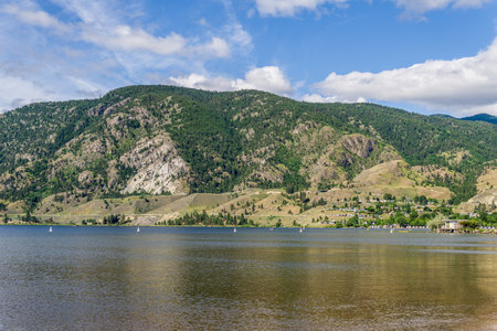 Majestic mountain lake in British Columbia Canada.の写真素材