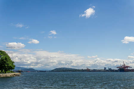 VANCOUVER, CANADA - MAY 15, 2020: Vancouver Harbour view at spring dayのeditorial素材