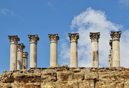 The Spanish city of Cordoba has remains of a Roman temple  The building was situated on a podium and...