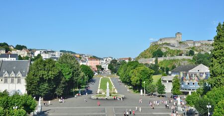 Lourdes is a major place of Roman Catholic pilgrimage  The Rosary Square can accommodate over 40,000 people  It is 130 meters long and 85 meters wide  のeditorial素材