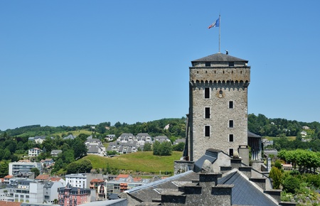 Lourdes is a major place of Roman Catholic pilgrimage  An ancient castle dominates above the famous town lying in the foothills of the Pyrenees  のeditorial素材