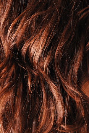 Natural female hair are photographed closely の写真素材