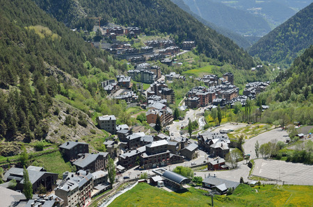 Arinsal is a town in Andorra. This is the largest bike resort in Southern Europe.の写真素材