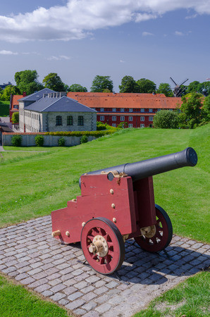 Decorative cannon of the ancient fortress Kastellet in the Danish capital Copenhagenのeditorial素材