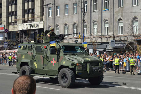 Kyiv, Ukraine - August 24 2018: Independence Day parade on Khreshchatyk streetのeditorial素材