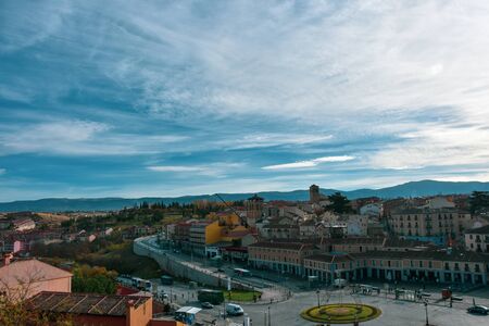 Streets and houses of Segovia Spain