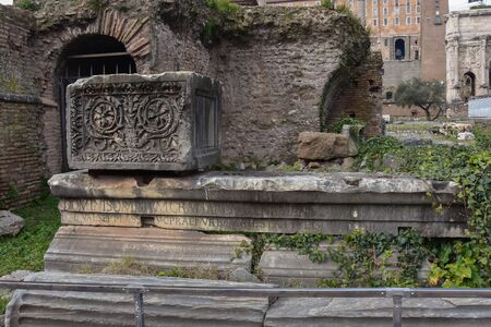 Roman Forum and Palatine Hill, Italyの写真素材