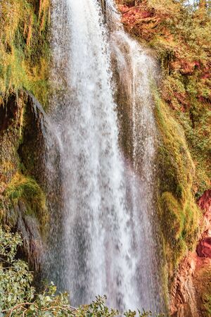 Beautiful and unusual waterfalls in the mountains of Spainの写真素材