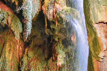 Beautiful and unusual waterfalls in the mountains of Spainの写真素材