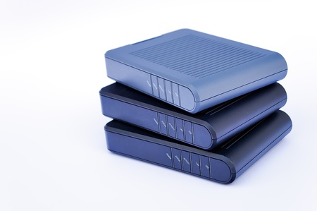 ADSL modems - the equipment for providing Internet on the の写真素材