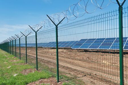 Solar power plant on the Crimean peninsula, Ukraineの写真素材