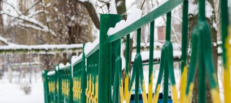 in the winter a lot of snow falls and it covers all aroundの写真素材