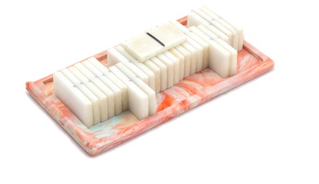Soviet domino isolated on white background, very good board game