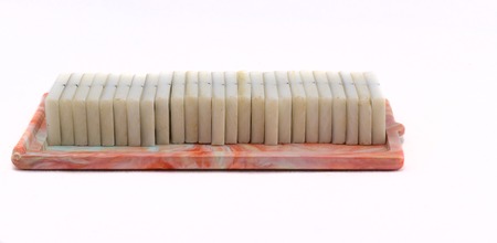 Soviet domino isolated on white background, very good board gameの写真素材